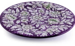 Casa Padrino Luxus Keramik Teller 6er Set Lila Ø 32 cm - Made in Italy