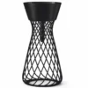 Casa Padrino Luxus Keramik Waschbecken mit Metallständer Schwarz H. 85 cm - Made in Italy
