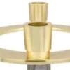 Casa Padrino Luxus Kerzenhalter Gold / Grau Ø 20 x H. 6,5 cm - Hotel & Restaurant Deko