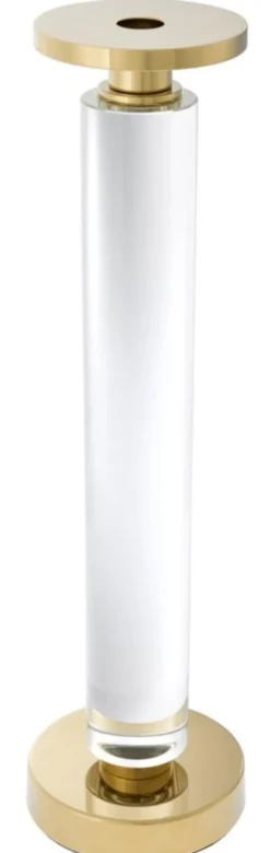 Casa Padrino Luxus Kerzenhalter 3er Set Gold - Kristallglas Accessoires - Ø 12 x H 29/42/55 cm