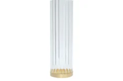 Casa Padrino Luxus Kerzenhalter Gold Ø 10 x H. 30-33 cm - Kerzenhalter aus massivem gebürstetem Messing mit Glaszylinder - Luxus Deko Accessoires