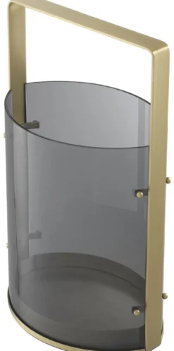Casa Padrino Luxus Kerzenleuchter Antik Messingfarben / Grau 29,5 x 21 x H. 50 cm - Gastronomie Accessoires - Luxus Qualität