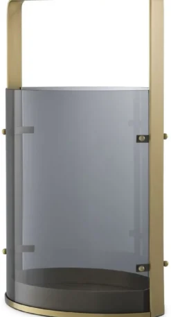Casa Padrino Luxus Kerzenleuchter Antik Messingfarben / Grau 29,5 x 21 x H. 50 cm - Gastronomie Accessoires - Luxus Qualität