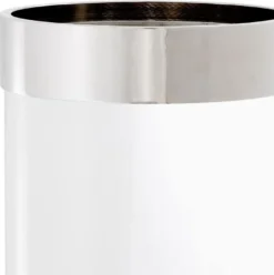 Casa Padrino Luxus Kerzenleuchter Silber Ø 20,5 x H. 41,5 cm - Runder Glas Kerzenleuchter mit Aluminium Ring - Luxus Qualität