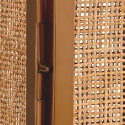 Casa Padrino Luxus Kerzenleuchter Vintage Messing / Naturfarben H. 83 cm - Laterne mit Tragegriff - Gastronomie Accessoires - Hotel Accessoires