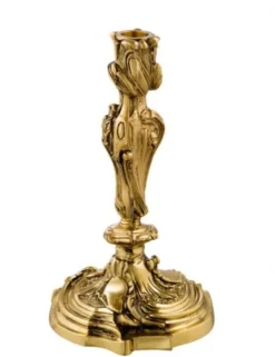 Casa Padrino Luxus Kerzenständer im Antikstil Gold - Massiver Kerzenhalter aus Messing, 25 cm Höhe, 14 cm Durchmesser