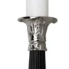 Casa Padrino Luxus Kerzenständer Nickel Finish Paris - schwere Ausführung - Kerzenhalter Kerzenleuchter