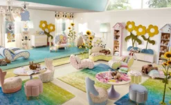 Casa Padrino Luxus Kindersessel Sonnenblume Bunt - Kinderzimmer Sessel - Kinderzimmer Möbel - Erstklassische Qualität - Made in Italy