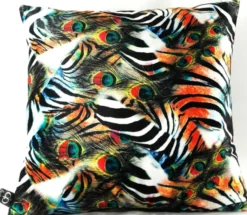 Casa Padrino Luxus Kissen Afrika Safari Mehrfarbig 45 x 45 cm - Edles Deko Kissen aus feinstem Samtstoff