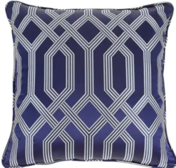 Casa Padrino Luxus Kissen blau mit Muster 60 x 60 cm - Luxus Accessoires