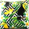 Casa Padrino Luxus Kissen California Parrots & Flowers Mehrfarbig 45 x 45 cm - Edles Deko Kissen aus feinstem Samtstoff