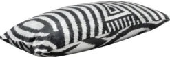 Casa Padrino Luxus Kissen Mod2 Schwarz / Weiß 60 x 40 cm - Wohnzimmer Deko Accessoires