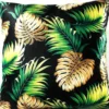 Casa Padrino Luxus Kissen San Francisco Palm Leaves Schwarz / Mehrfarbig 45 x 45 cm - Feinster Samtstoff - Wohnzimmer Deko Accessoires