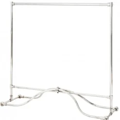 Casa Padrino Luxus Kleiderstange aus Edelstahl vernickelt in Chrom, Höhe 145 cm, Breite 150 cm, Tiefe 53 cm