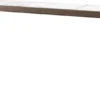 Casa Padrino Luxus Konsole Antik Messingfarben / Weiß / Lila 150 x 40 x H. 76,5 cm - Edelstahl Konsolentisch mit Marmorplatten - Luxus Wohnzimmer Möbel