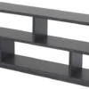 Casa Padrino Luxus Konsole Anthrazitgrau 230 x 40 x H. 85,5 cm - Edler Konsolentisch mit 2 Regalen - Massivholz Regalschrank - Luxus Wohnzimmer Möbel