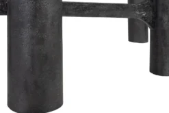 Casa Padrino Luxus Konsole Antik Schwarz 140 x 45 x H. 81 cm - Aluminium Konsolentisch mit Glasplatte - Luxus Möbel - Wohnzimmer Möbel - Luxus Einrichtung - Wohnzimmer Einrichtung
