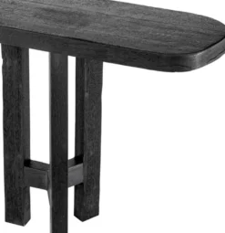 Casa Padrino Luxus Konsole Antik Schwarz 230 x 35 x H. 74,5 cm - Rechteckiger Massivholz Konsolentisch - Massivholz Möbel - Luxus Möbel - Luxus Qualität