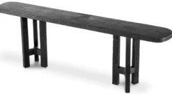 Casa Padrino Luxus Konsole Antik Schwarz 230 x 35 x H. 74,5 cm - Rechteckiger Massivholz Konsolentisch - Massivholz Möbel - Luxus Möbel - Luxus Qualität