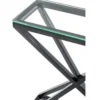 Casa Padrino Luxus Konsole aus rostfreiem Stahl und Glas in Bronze 90 x 30 x H. 82 cm