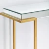 Casa Padrino Luxus Konsole Bronzefarben 116 x 39 x H. 79 cm - Verspiegelter Konsolentisch mit Metallbeinen - Luxus Möbel
