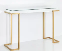 Casa Padrino Luxus Konsole Bronzefarben 116 x 39 x H. 79 cm - Verspiegelter Konsolentisch mit Metallbeinen - Luxus Möbel