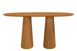 Casa Padrino Luxus Konsole Braun 160 x 40 x H. 80 cm - Massivholz Konsolentisch im warmen Bernsteinton mit skulptural gestalteter Front - Luxus Möbel