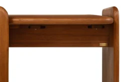 Casa Padrino Luxus Konsole Braun 155 x 50 x H. 80 cm - Massivholz Konsolentisch im warmen Bernsteinton mit weich gerundeten Formen - Luxus Möbel