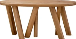 Casa Padrino Luxus Konsole Braun 160 x 54,5 x H. 76,5 cm - Ovaler Konsolentisch mit massiver Eichenholz Tischplatte - Massivholz Möbel - Luxus Möbel - Luxus Qualität