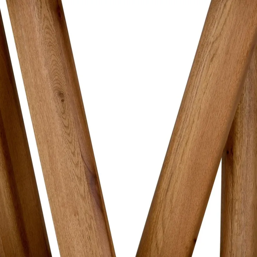 Casa Padrino Luxus Konsole Braun 160 x 54,5 x H. 76,5 cm - Ovaler Konsolentisch mit massiver Eichenholz Tischplatte - Massivholz Möbel - Luxus Möbel - Luxus Qualität