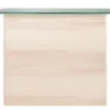 Casa Padrino Luxus Konsole Cremeweiß 105 x 30 x H. 83,5 cm - Großer handgefertigter Keramik Konsolentisch mit Platte aus strukturiertem Klarglas - Luxus Möbel