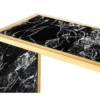 Casa Padrino Luxus Konsole Gold mit schwarzem Kunstmarmor - 150 x 40 x H. 75 cm
