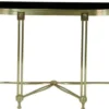 Casa Padrino Luxus Konsole Gold / Schwarz 130 x 45 x H. 79 cm - Konsolentisch mit Glasplatte - Luxus Möbel - Wohnzimmer Möbel - Luxus Einrichtung - Wohnzimmer Einrichtung