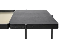 Casa Padrino Luxus Konsole Gold / Schwarz 180 x 40 x H. 90 cm - Langer Konsolentisch mit gebürstetem Edelstahlgestell und schwarzen Eichenfurnier Flächen - Luxus Möbel