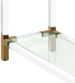 Casa Padrino Luxus Konsole im modernen Design Messingfarben 150 x 40 x H. 75 cm