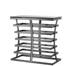 Casa Padrino Luxus Konsole im Barockstil Bronze mit Rauchglas 80 x 40 x H. 78 cm