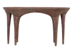 Casa Padrino Luxus Konsole Kupferfarben 140 x 42 x H. 82 cm - Skulpturaler Konsolentisch in Alt-Kupfer Optik - Luxus Möbel