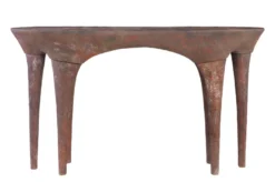 Casa Padrino Luxus Konsole Kupferfarben 140 x 42 x H. 82 cm - Skulpturaler Konsolentisch in Alt-Kupfer Optik - Luxus Möbel