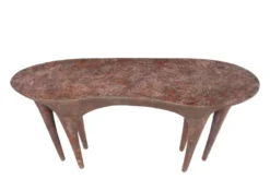 Casa Padrino Luxus Konsole Kupferfarben 140 x 42 x H. 82 cm - Skulpturaler Konsolentisch in Alt-Kupfer Optik - Luxus Möbel