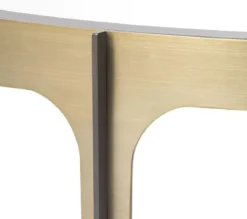 Casa Padrino Luxus Konsole Messing / Bronze 102,5 x 40 x H. 75 cm - Edelstahl Konsolentisch mit Spiegelglas Tischplatte - Luxus Möbel