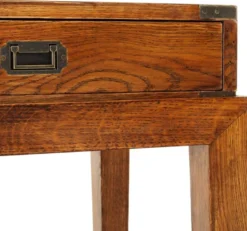 Casa Padrino Luxus Konsole mit 3 Schubladen in braun 162,5 x 47,5 x H. 76 cm - Wohnzimmermöbel