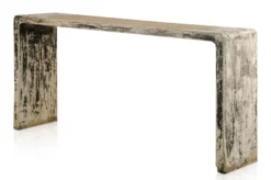 Casa Padrino Luxus Konsole Naturfarben 170 x 40 x H. 80 cm - Konsolentisch aus recyceltem Ulmen Altholz - Luxus Möbel