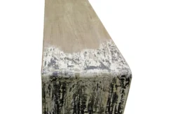 Casa Padrino Luxus Konsole Naturfarben 170 x 40 x H. 80 cm - Konsolentisch aus recyceltem Ulmen Altholz - Luxus Möbel