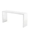 Casa Padrino Luxus Konsolen 2er Set - Konsolentische aus poliertem Edelstahl - 170x40xH.80 cm / 150x40xH.70 cm