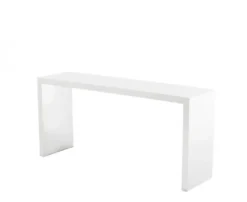 Casa Padrino Luxus Konsolen 2er Set - Konsolentische aus poliertem Edelstahl - 170x40xH.80 cm / 150x40xH.70 cm