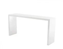 Casa Padrino Luxus Konsolen 2er Set - Konsolentische aus poliertem Edelstahl - 170x40xH.80 cm / 150x40xH.70 cm