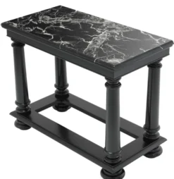 Casa Padrino Luxus Konsolentisch in schwarz mit schwarzer Marmorplatte 100 x 50 x H. 79 cm - Limited Edition