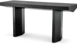 Casa Padrino Luxus Konsole Schwarzgrau 160 x 55,5 x H. 76,5 cm - Rechteckiger Konsolentisch - Wohnzimmer Möbel - Hotel Möbel - Luxus Möbel - Luxus Einrichtung