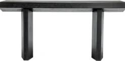 Casa Padrino Luxus Konsole Schwarzgrau 160 x 55,5 x H. 76,5 cm - Rechteckiger Konsolentisch - Wohnzimmer Möbel - Hotel Möbel - Luxus Möbel - Luxus Einrichtung