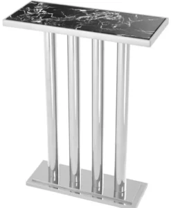 Casa Padrino Luxus Konsole Silber 70 x 30 x H. 93 cm - Designer Hotel Möbel